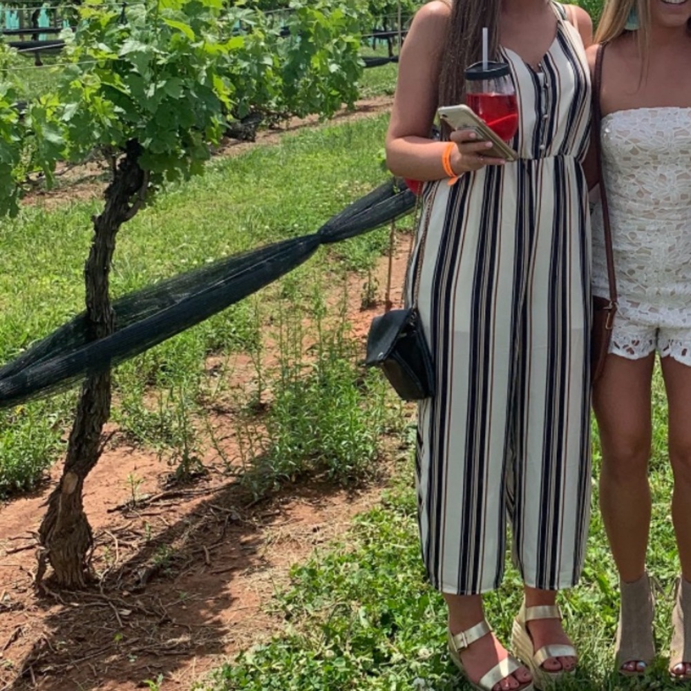 Striped jumpsuit